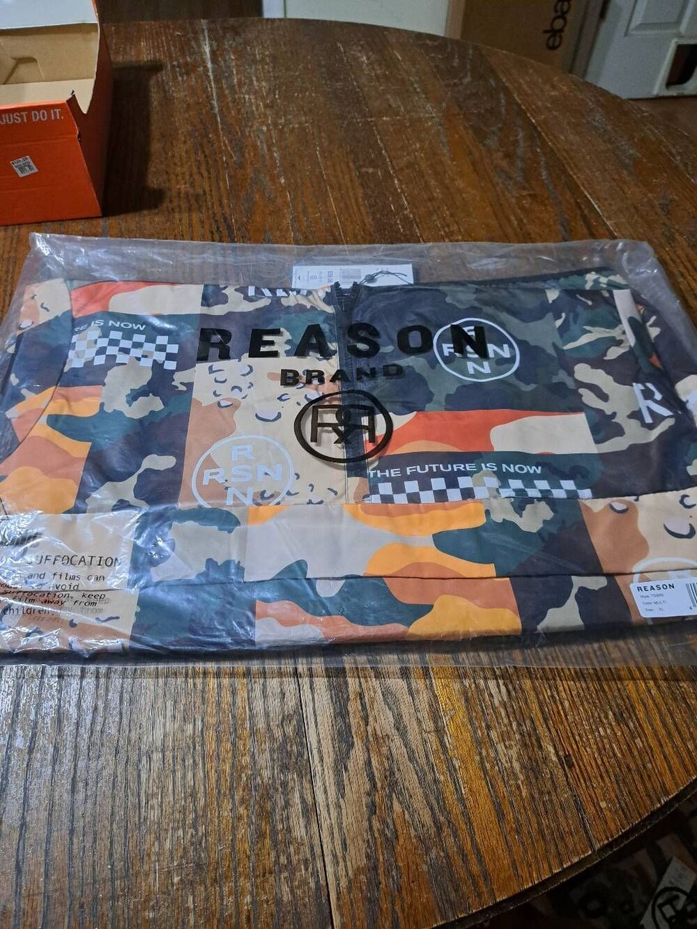 New XL Reason Camo Full Zip Lightweight Jacket Streetwear Urban Wear NWT - Picture 3 of 3